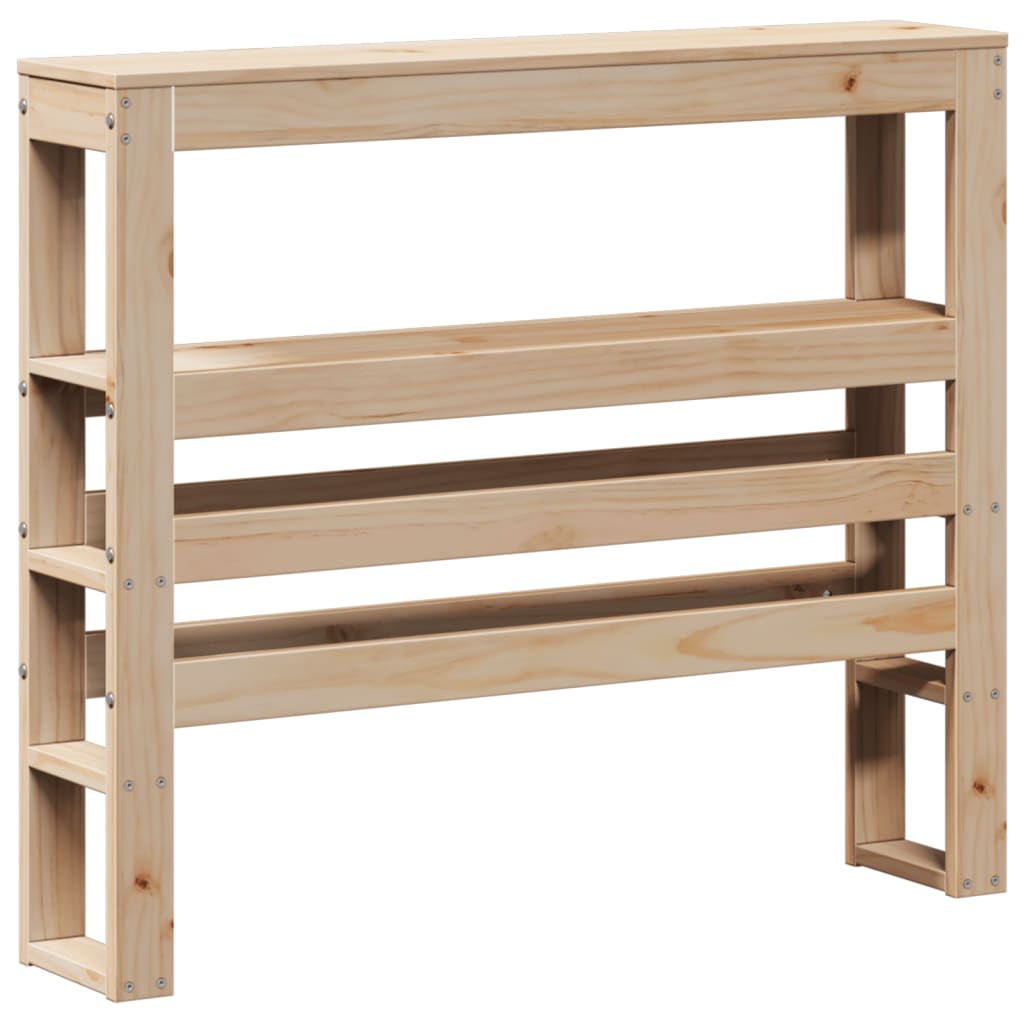 Testiera con Ripiani 100 cm in Legno Massello di Pino