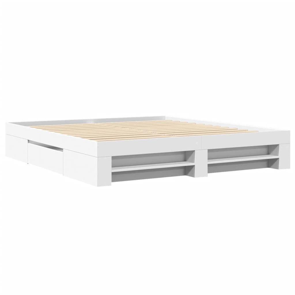 Giroletto senza Materasso Bianco 180x200 cm Legno Multistrato