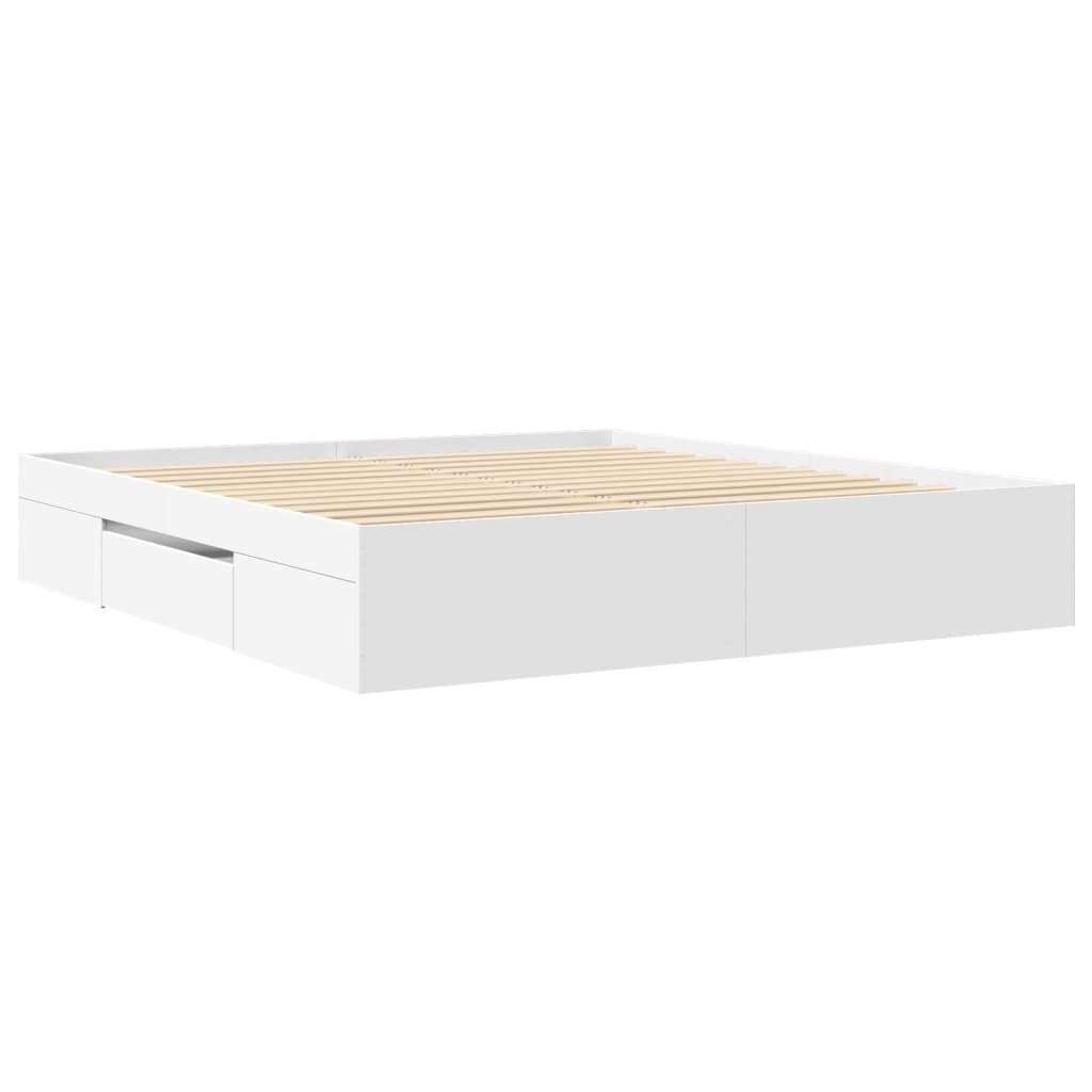 Giroletto senza Materasso Bianco 180x200 cm Legno Multistrato