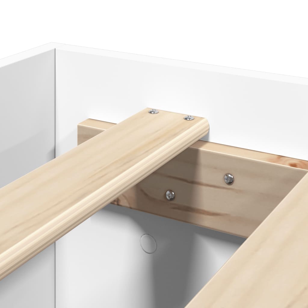 Giroletto senza Materasso Bianco 180x200 cm Legno Multistrato