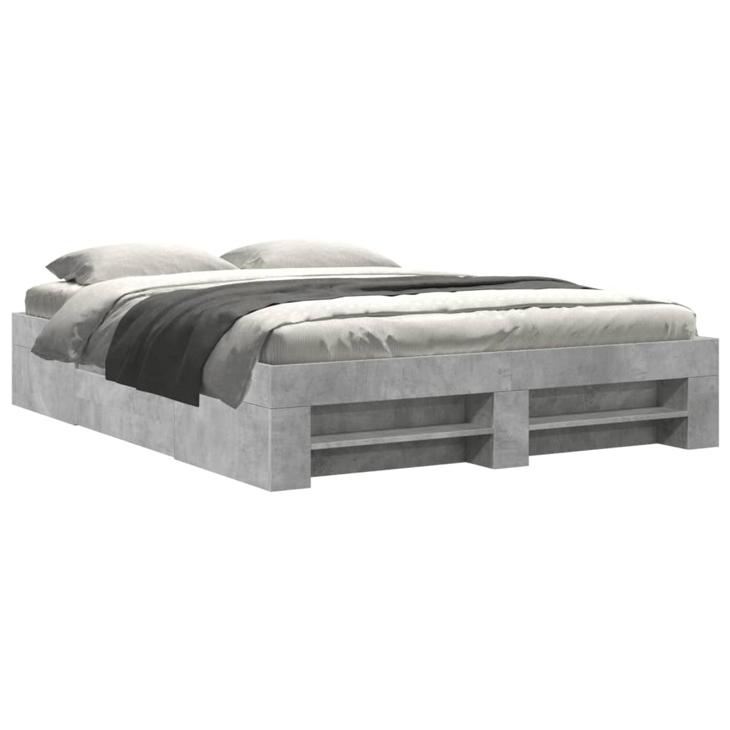 Giroletto senza Materasso Grigio Cemento 160x200cm Truciolato