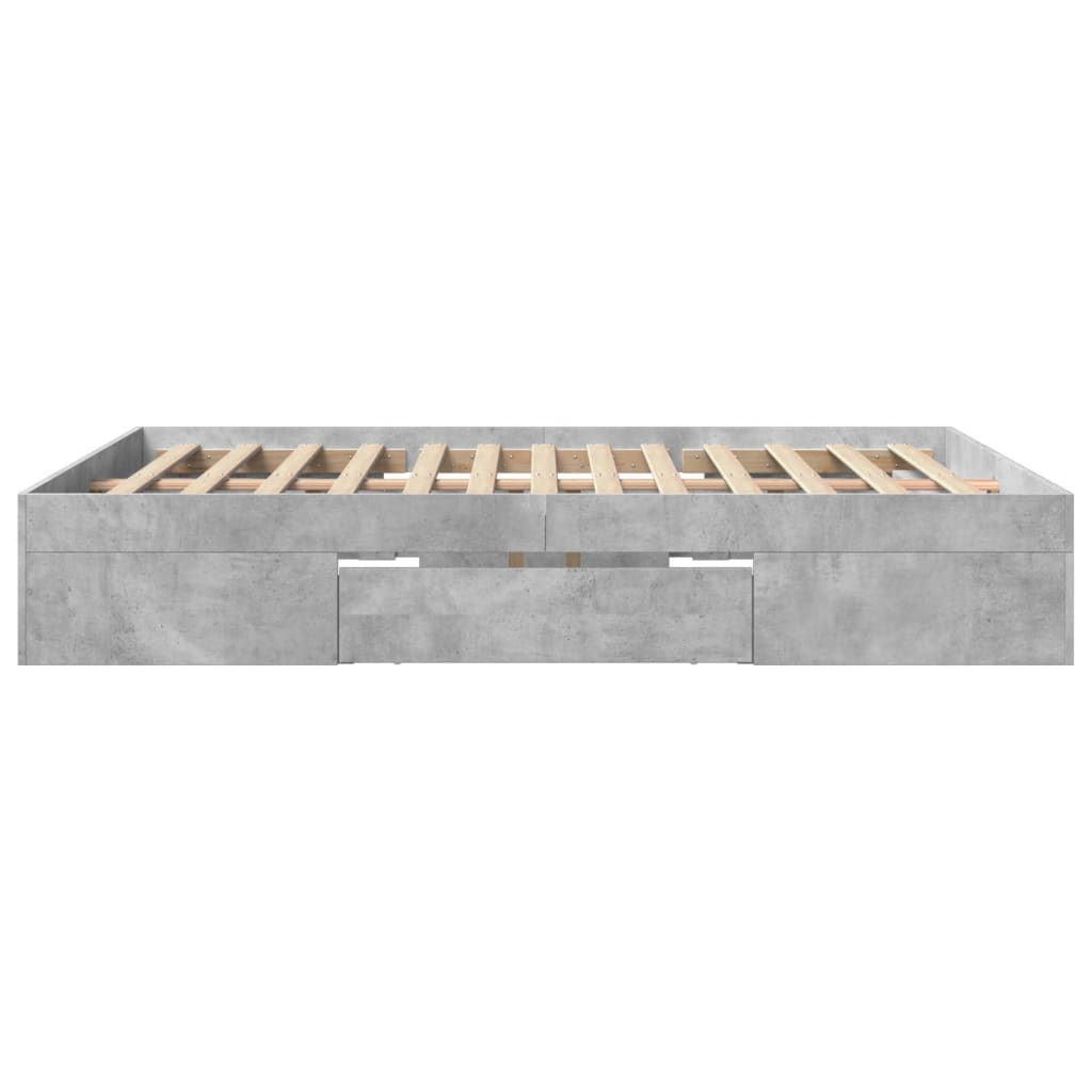 Giroletto senza Materasso Grigio Cemento 160x200cm Truciolato