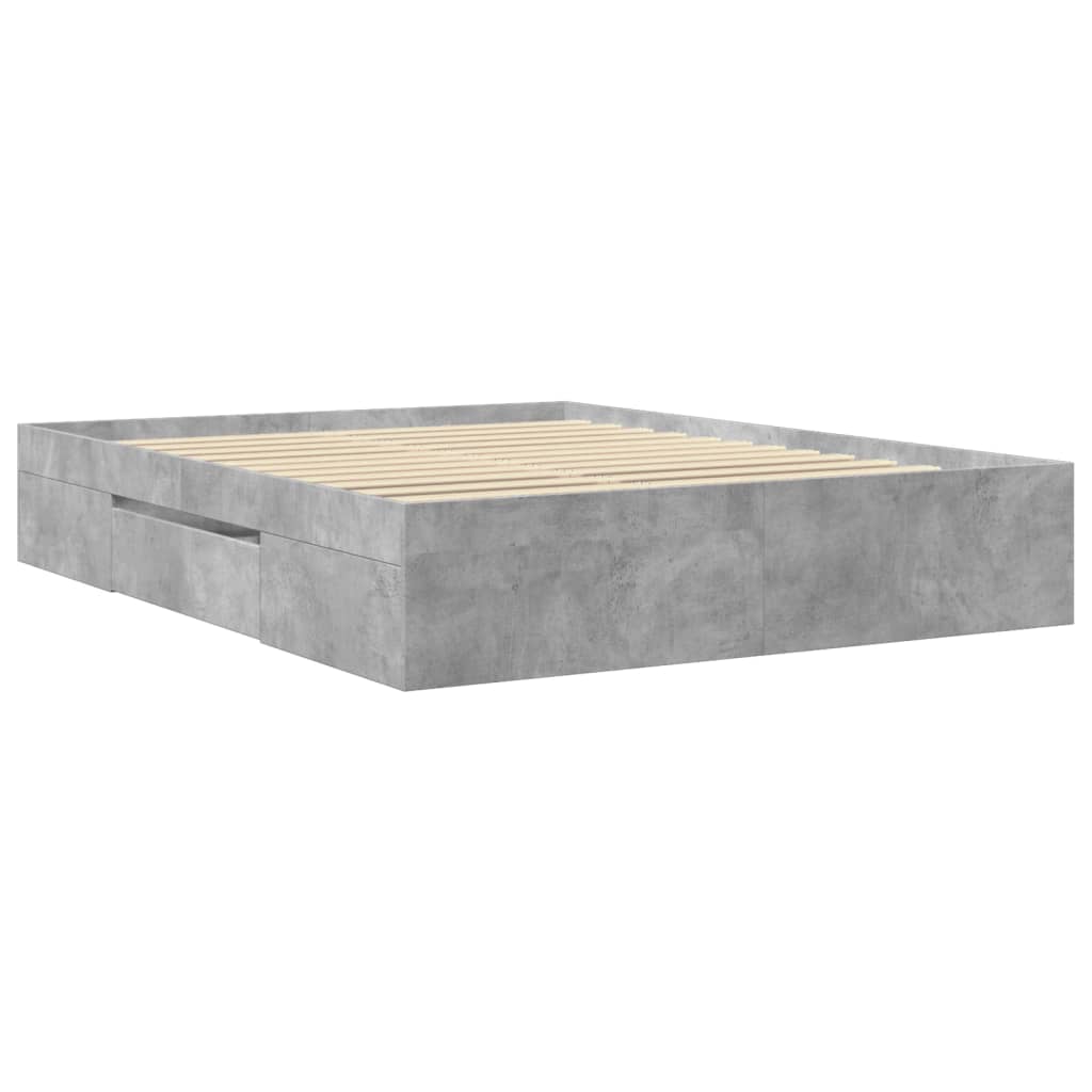 Giroletto senza Materasso Grigio Cemento 160x200cm Truciolato