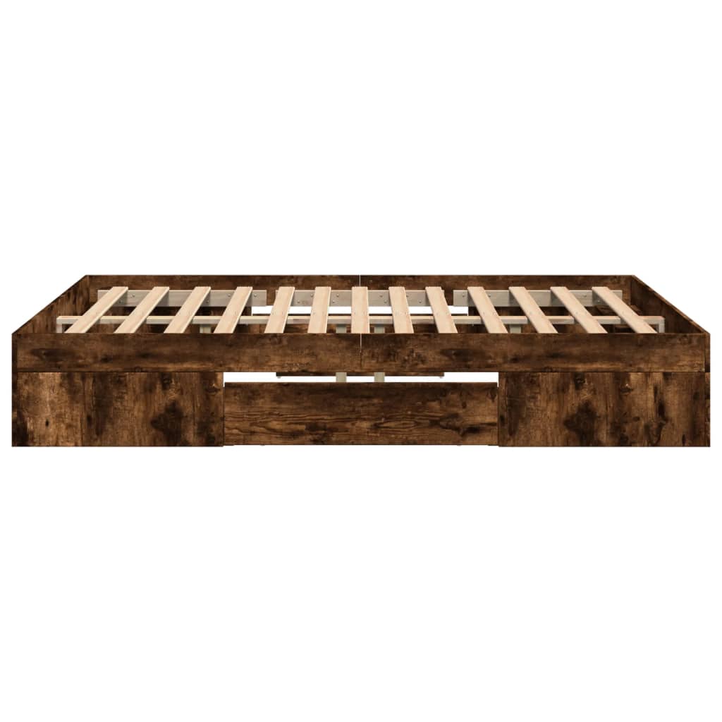 Giroletto senza Materasso Rovere Fumo 140x200 cm in Truciolato