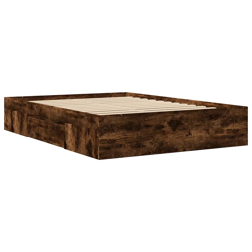 Giroletto senza Materasso Rovere Fumo 140x200 cm in Truciolato