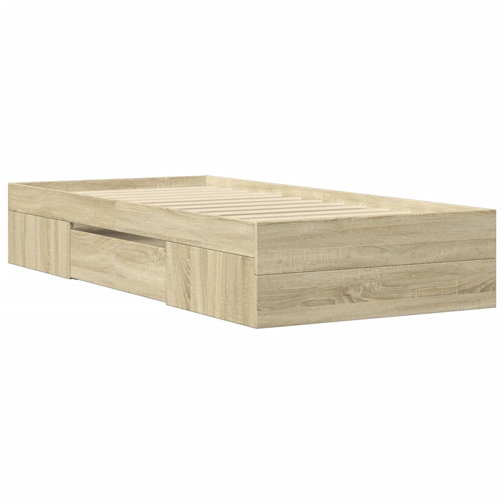 Giroletto senza Materasso Rovere Sonoma 90x200 cm in Truciolato