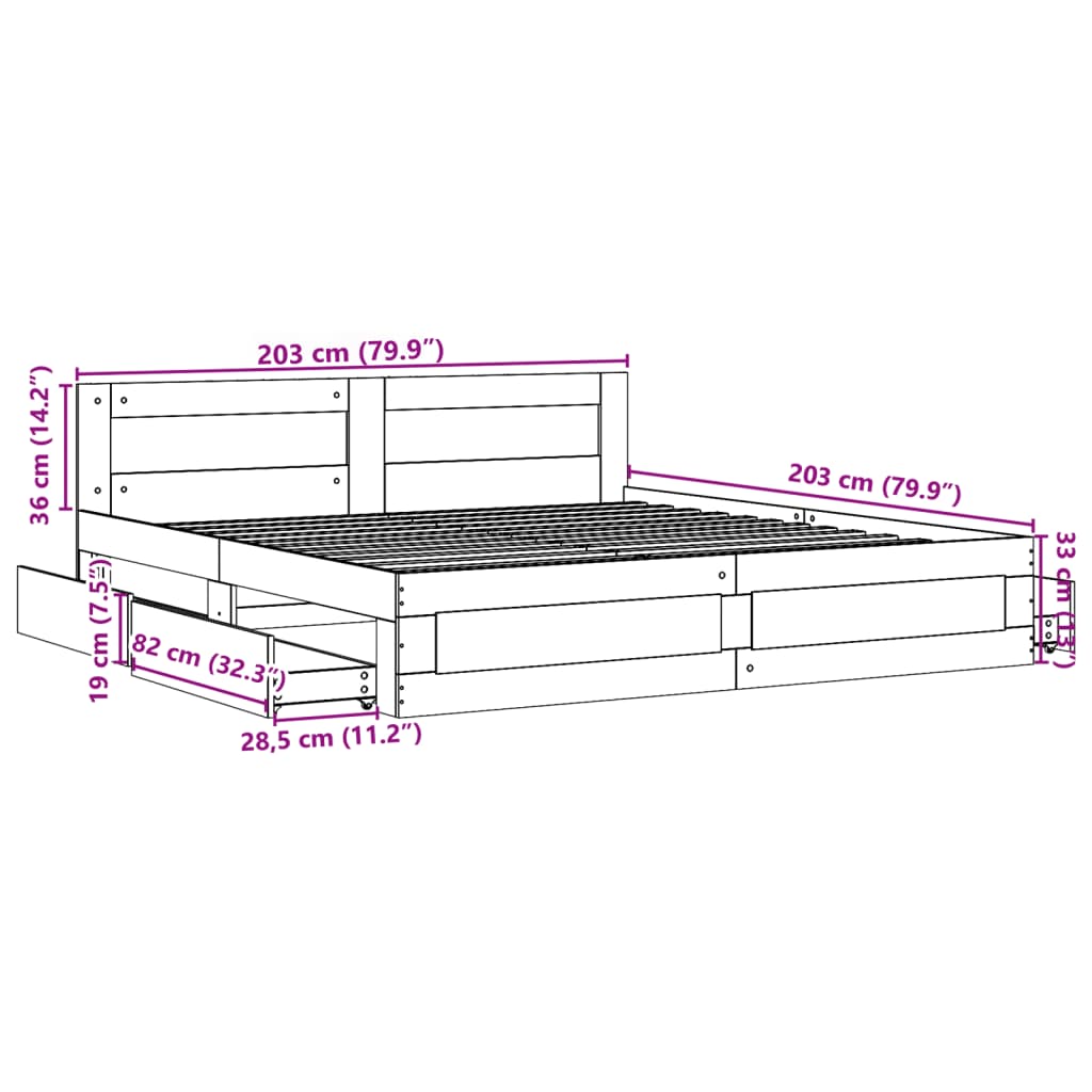 Giroletto Testiera Grigio Cemento 200x200 cm Legno Multistrato | homemem39