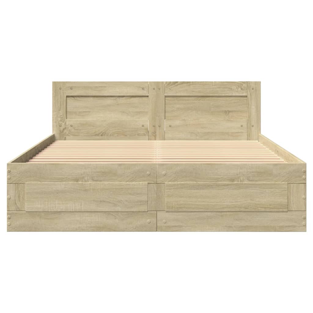 Giroletto Testiera Rovere Sonoma 120x200 cm Legno Multistrato
