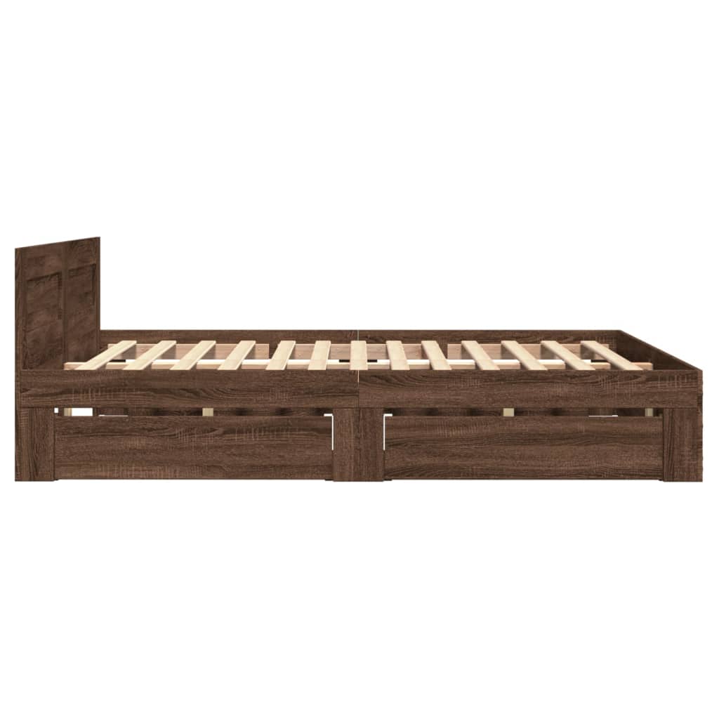 Giroletto Testiera Rovere Marrone 120x190 cm Legno Multistrato