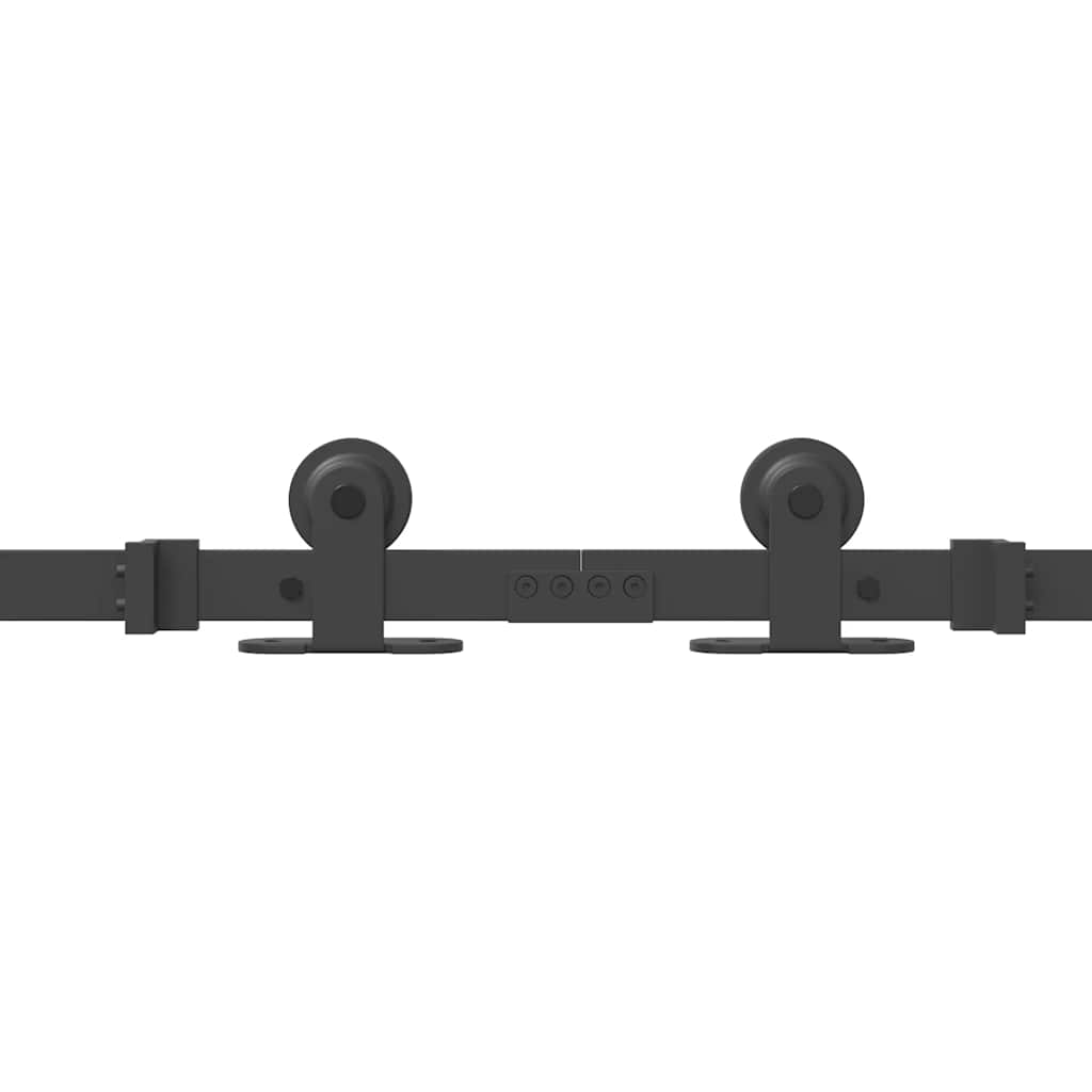 Kit di Binari per Porte Scorrevoli 427 cm Acciaio Nero | homemem39