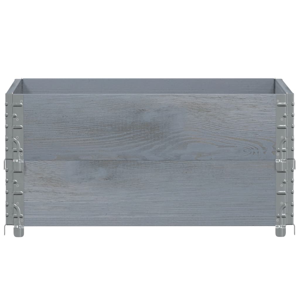 Fioriera da Giardino Grigia 80x60 cm Legno Massello di Pino - homemem39