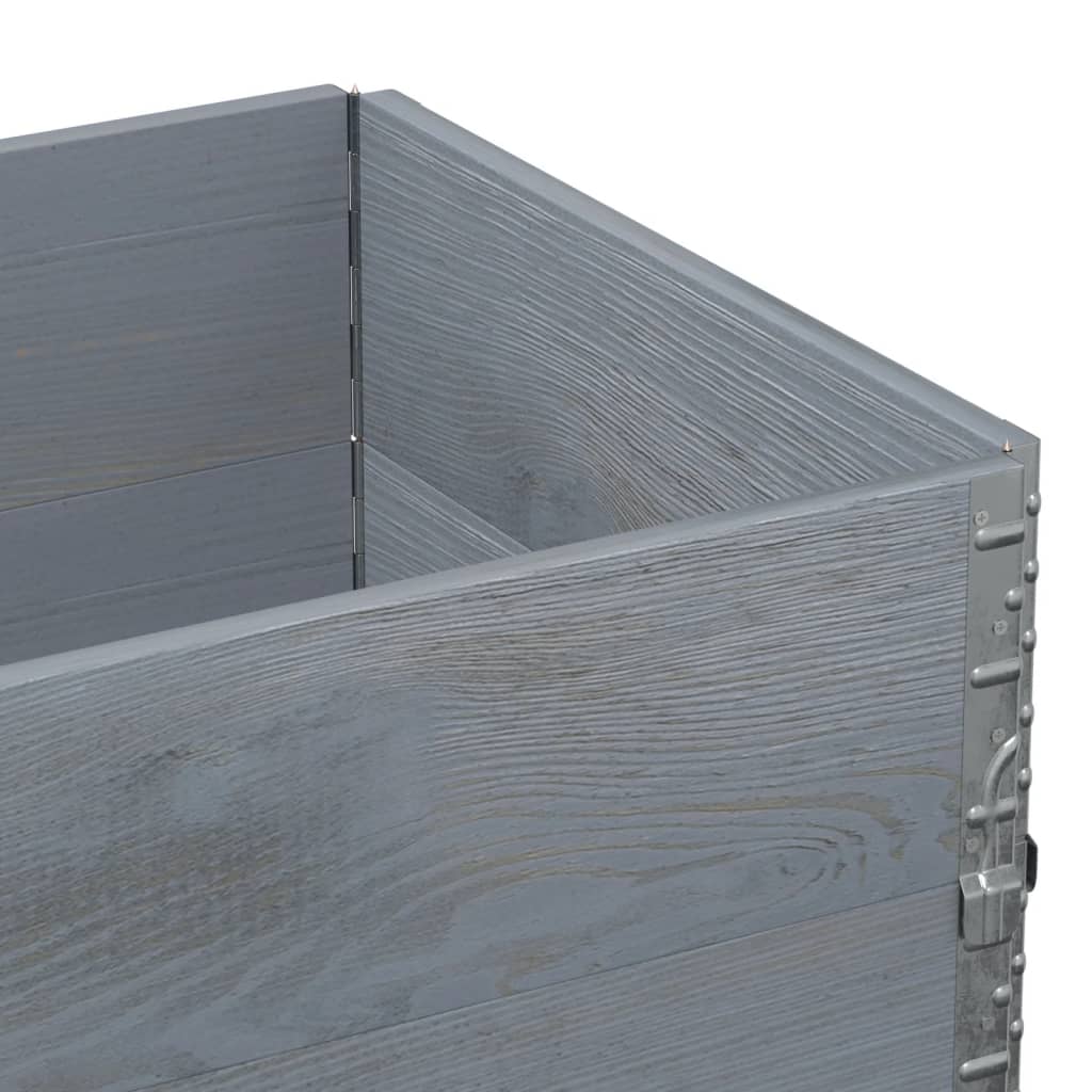 Fioriera da Giardino Grigia 80x60 cm Legno Massello di Pino - homemem39