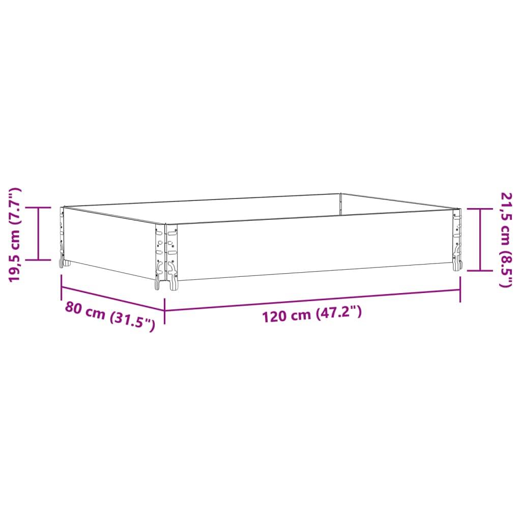Fioriera da Giardino 120x80 cm in Legno Massello di Pino | homemem39