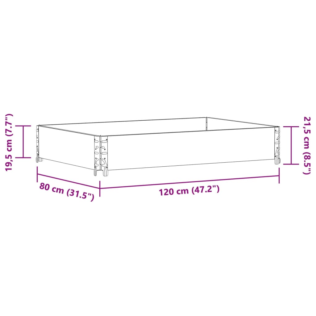 Poggiapiedi da Giardino Marrone 120x80cm Legno Massello di Pino | homemem39