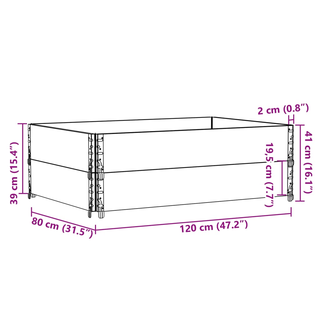 Fioriera da Giardino Marrone 120x80 cm Legno Massello di Pino | homemem39