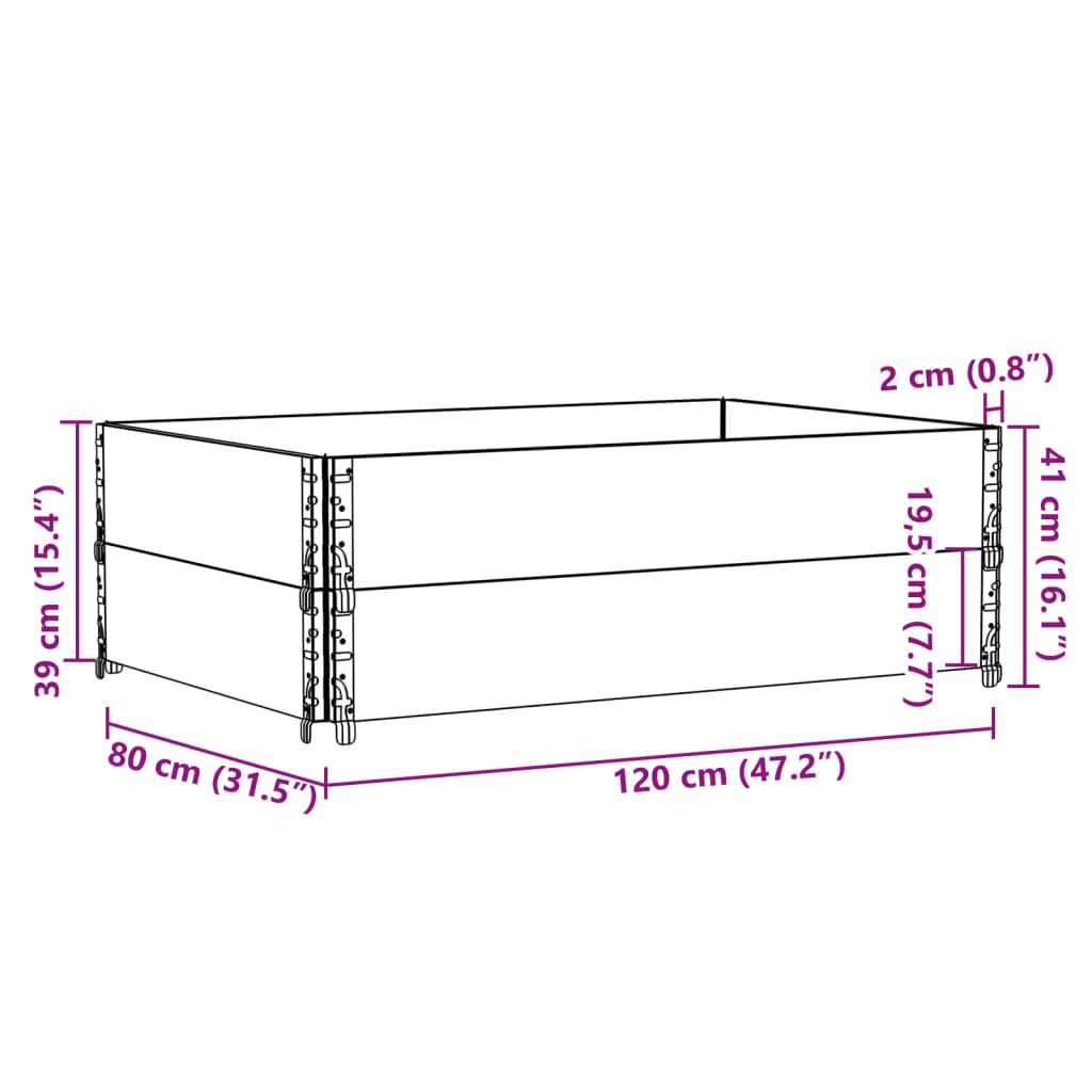 Fioriera da Giardino Grigia 120x80 cm Legno Massello di Pino | homemem39