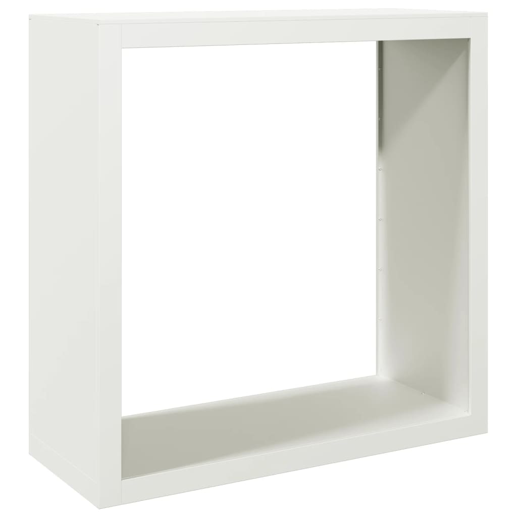 Rastrelliera per Legna da Ardere Bianca 100x40x100cm in Acciaio - homemem39