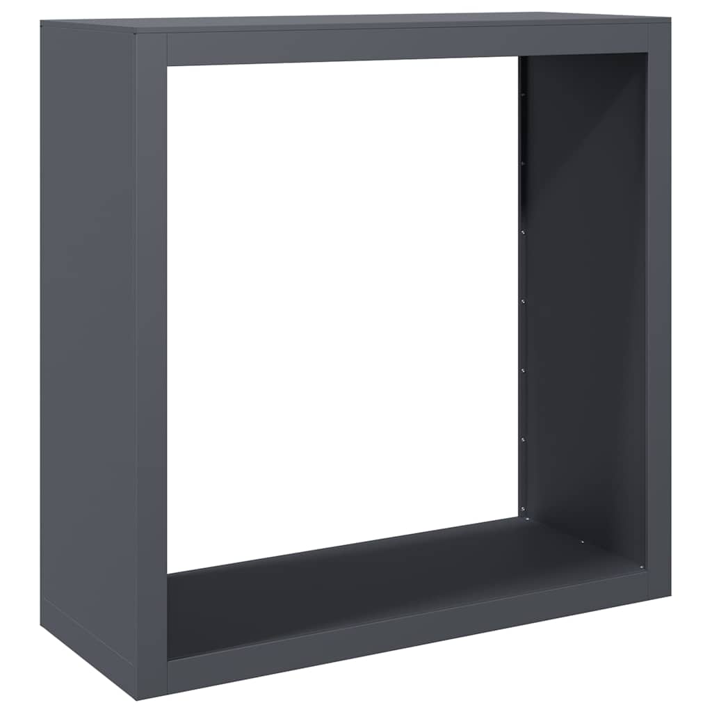 Rastrelliera per Legna da Ardere Antracite 100x40x100cm Acciaio - homemem39