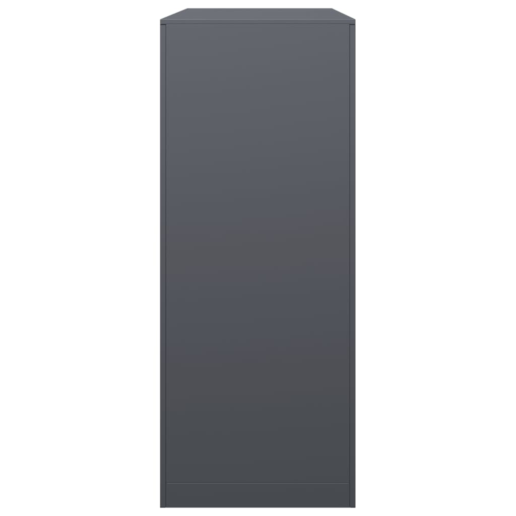 Rastrelliera per Legna da Ardere Antracite 100x40x100cm Acciaio - homemem39