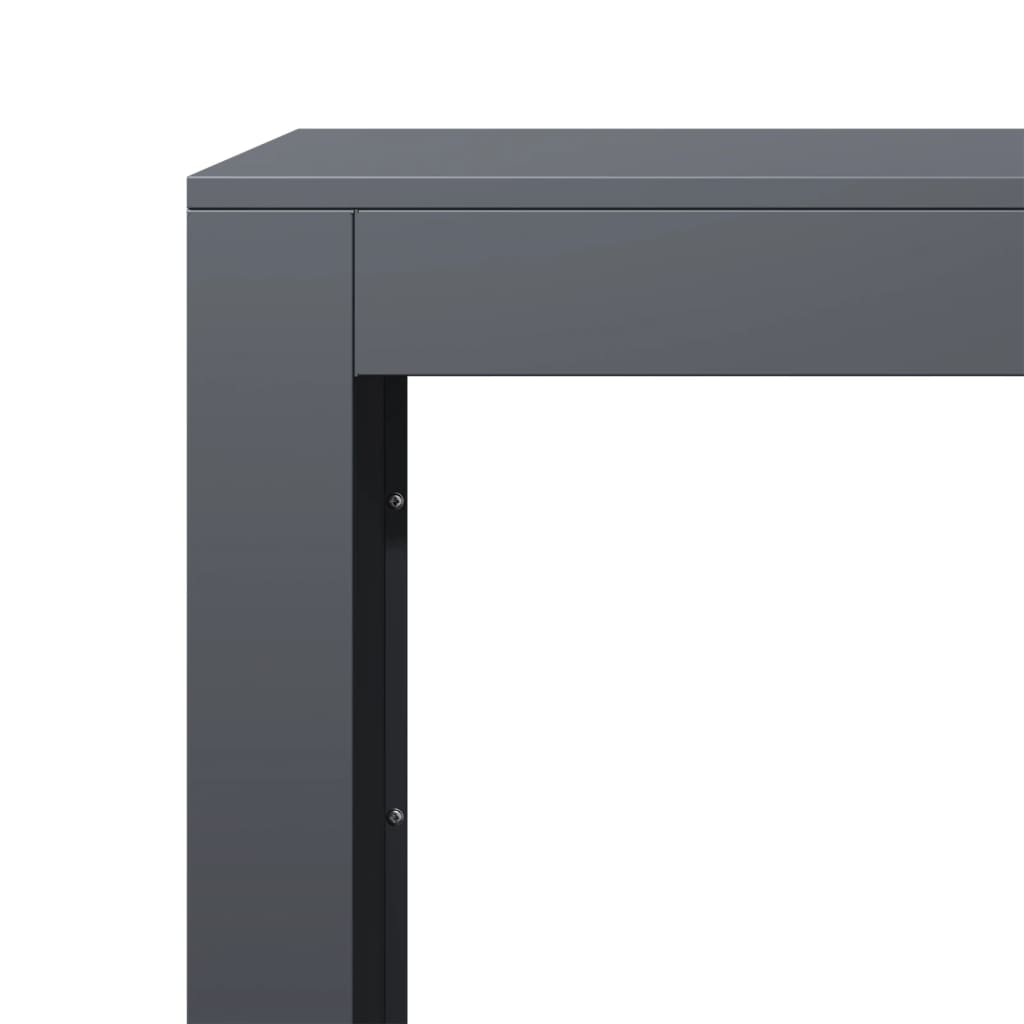 Rastrelliera per Legna da Ardere Antracite 100x40x100cm Acciaio - homemem39