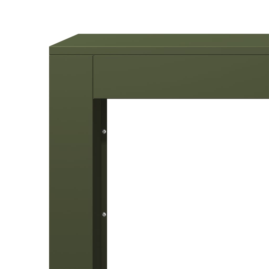 Rastrelliera per Legna da Ardere Verde 100x40x100 cm in Acciaio - homemem39