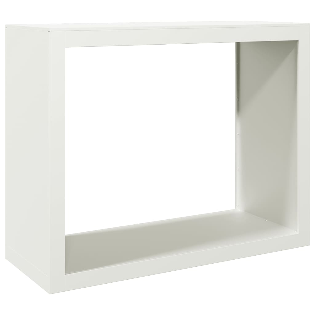 Rastrelliera per Legna da Ardere Bianca 100x40x80 cm in Acciaio - homemem39