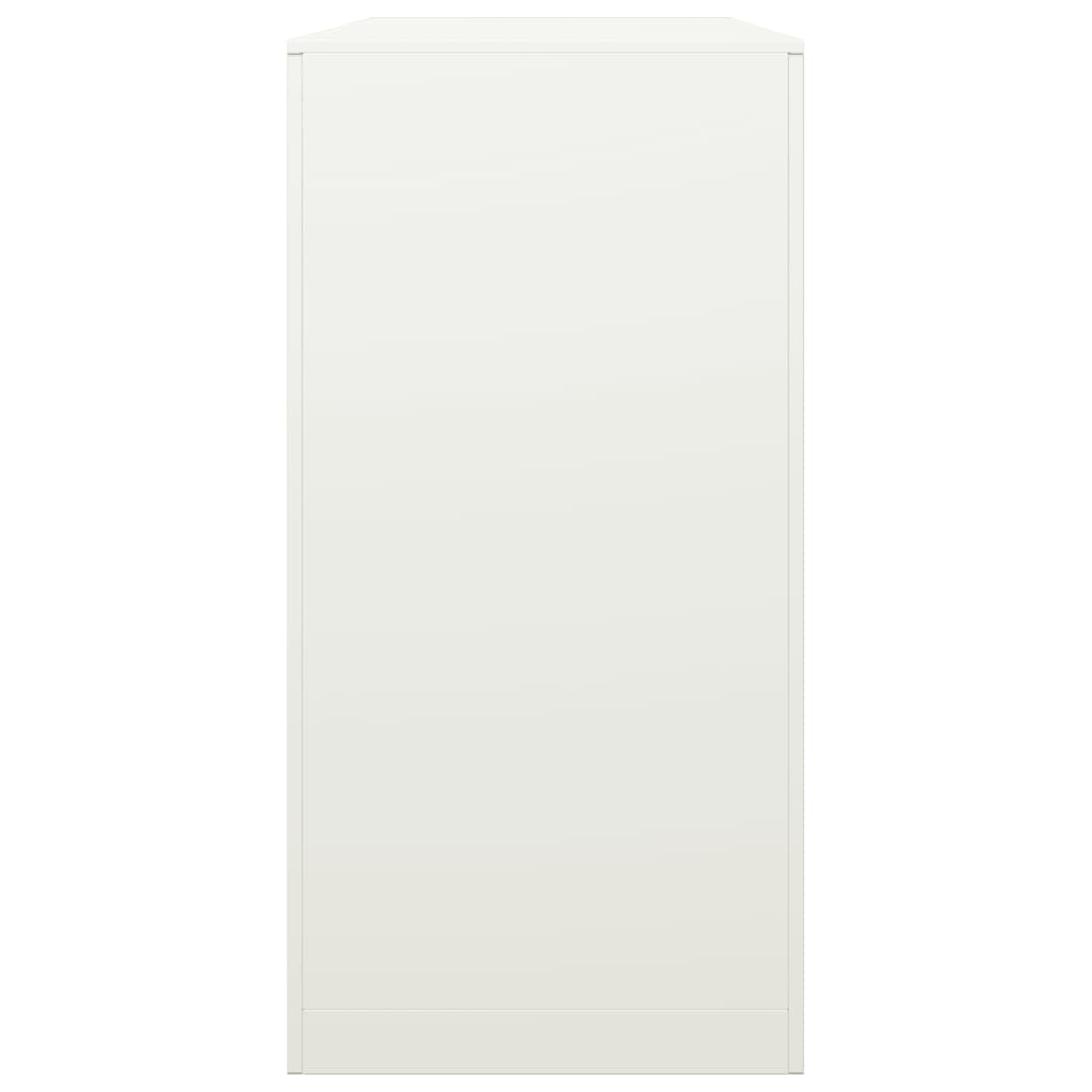 Rastrelliera per Legna da Ardere Bianca 100x40x80 cm in Acciaio - homemem39