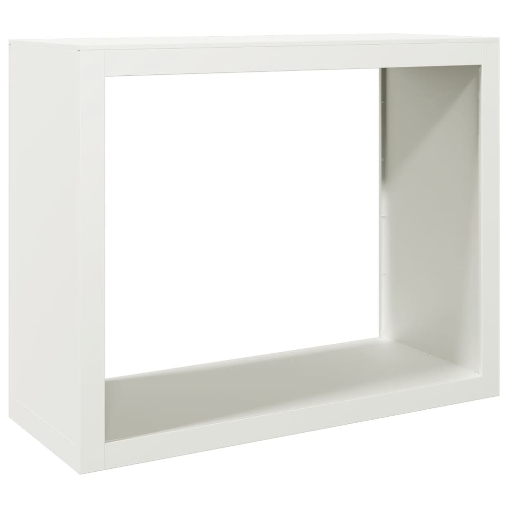 Rastrelliera per Legna da Ardere Bianca 100x40x80 cm in Acciaio - homemem39