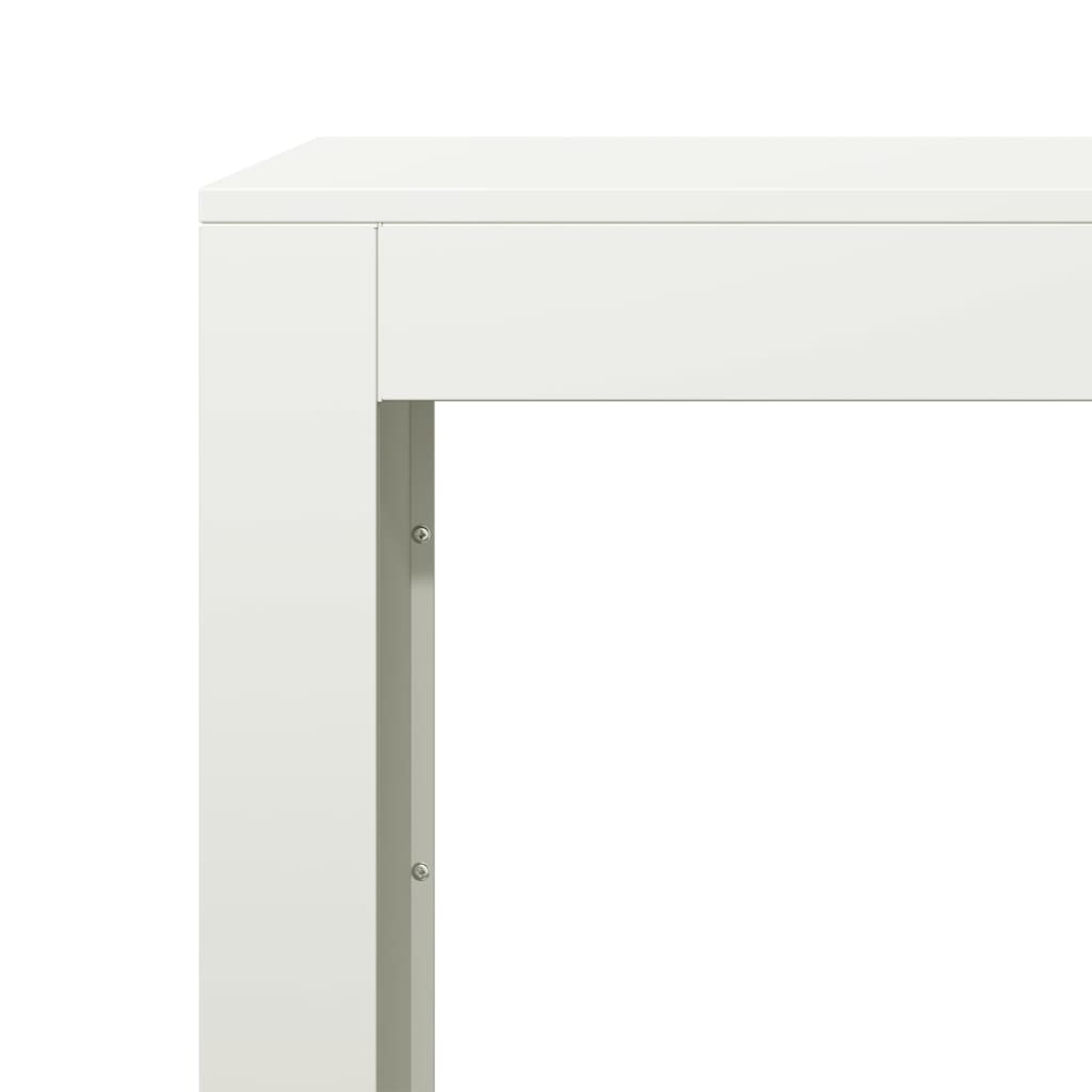 Rastrelliera per Legna da Ardere Bianca 100x40x80 cm in Acciaio - homemem39