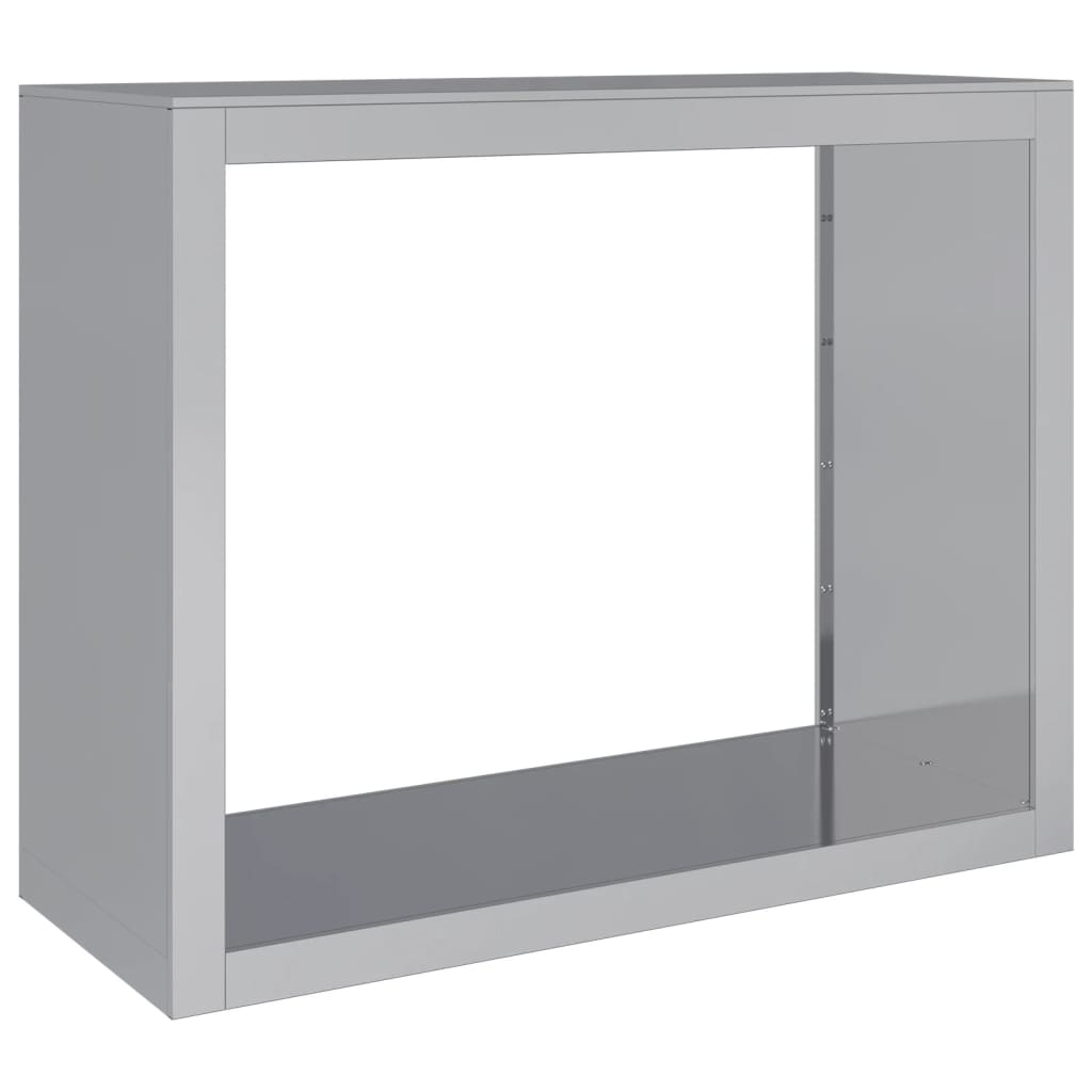 Rastrelliera per Legna da Ardere 100x40x80cm in Acciaio Zincato - homemem39