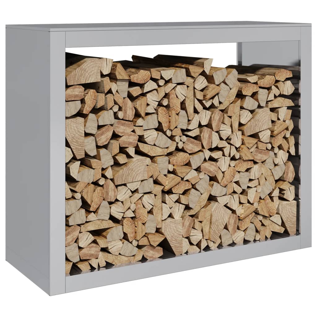 Rastrelliera per Legna da Ardere 100x40x80cm in Acciaio Zincato - homemem39