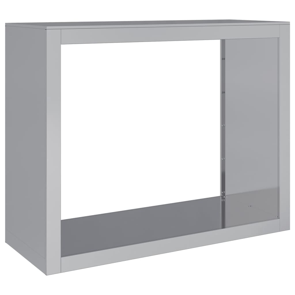 Rastrelliera per Legna da Ardere 100x40x80cm in Acciaio Zincato - homemem39