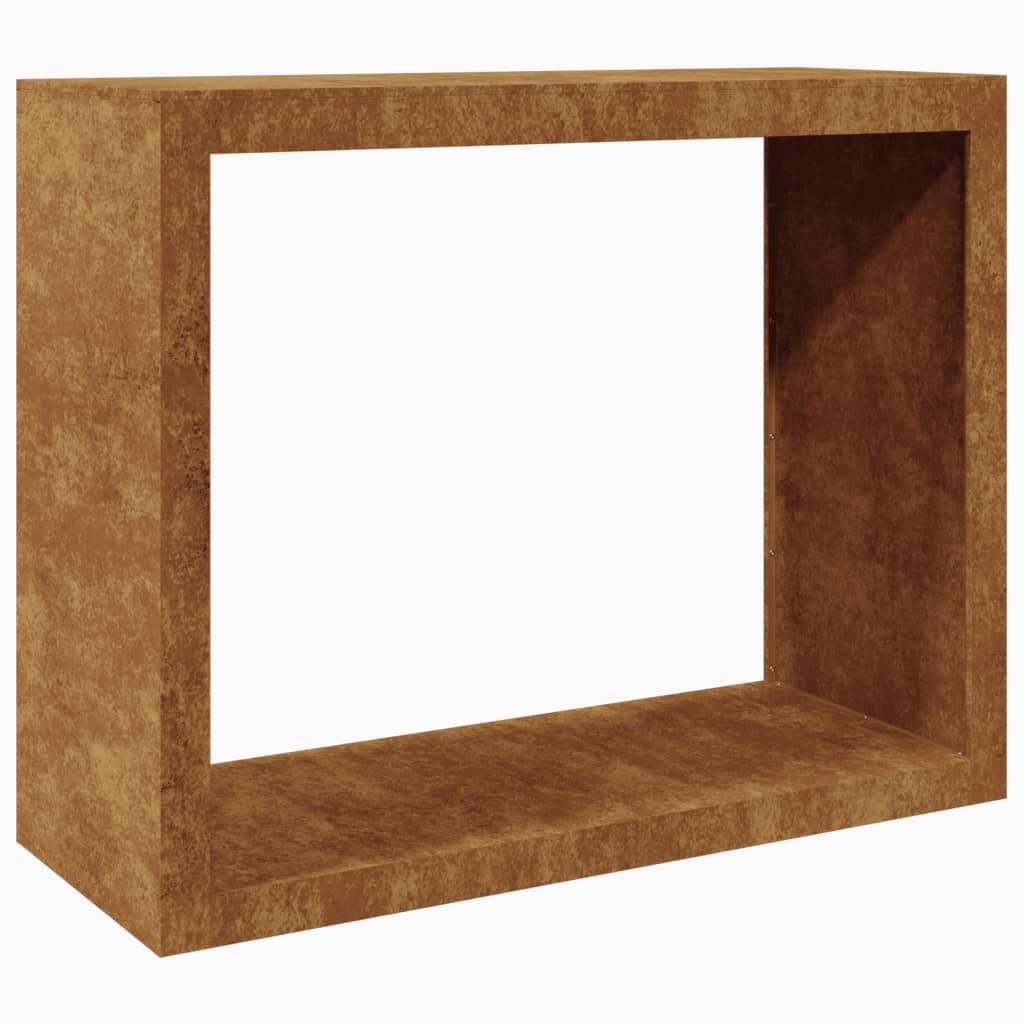 Rack per Legna da Ardere 100x40x80 cm in Acciaio Corten - homemem39