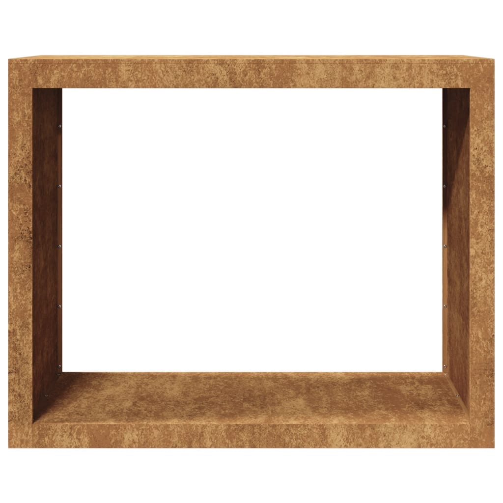 Rack per Legna da Ardere 100x40x80 cm in Acciaio Corten - homemem39