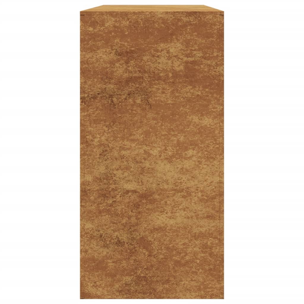 Rack per Legna da Ardere 100x40x80 cm in Acciaio Corten - homemem39