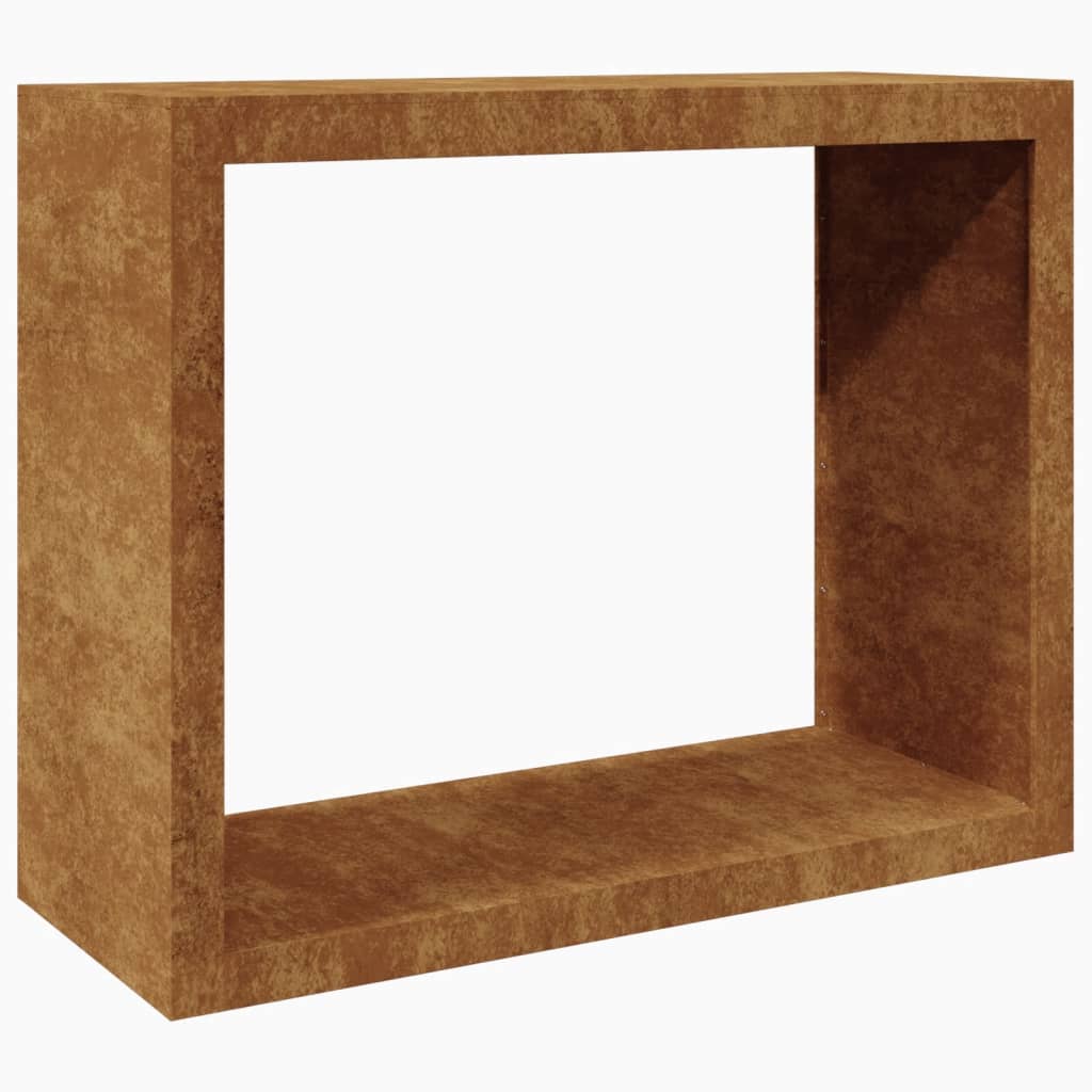 Rack per Legna da Ardere 100x40x80 cm in Acciaio Corten - homemem39