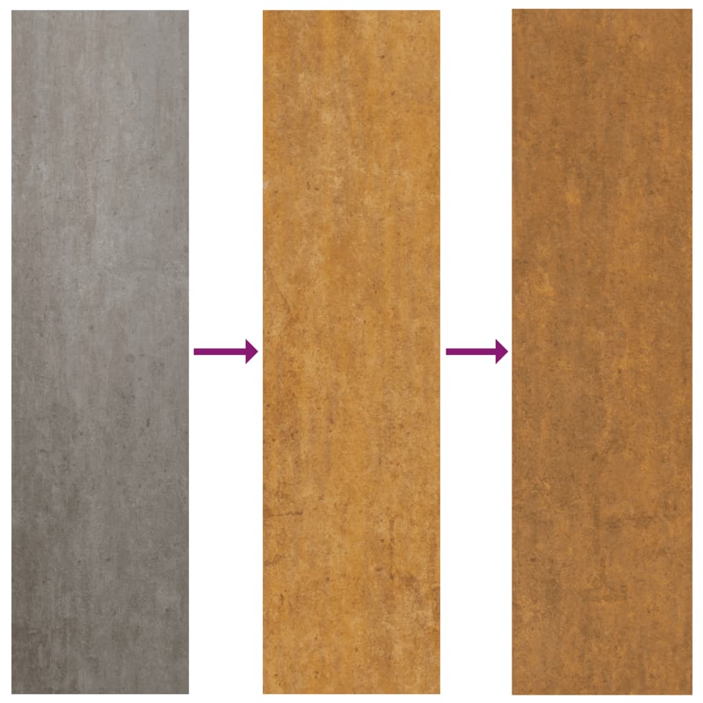 Rack per Legna da Ardere 100x40x80 cm in Acciaio Corten - homemem39