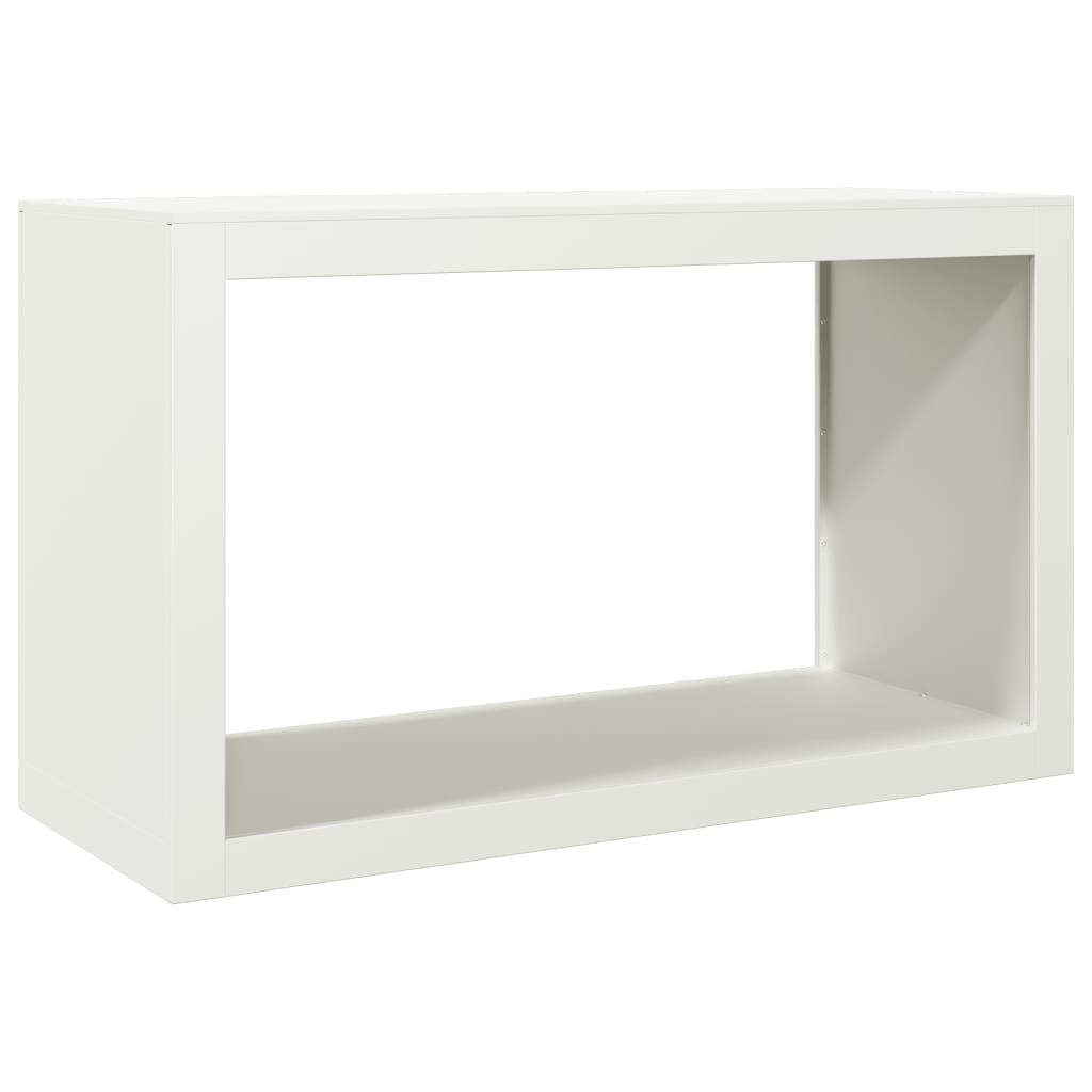 Rastrelliera per Legna da Ardere Bianca 100x40x60 cm in Acciaio - homemem39