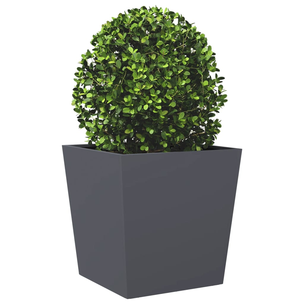 Fioriera da Giardino Antracite 50x50x50 cm in Acciaio - homemem39