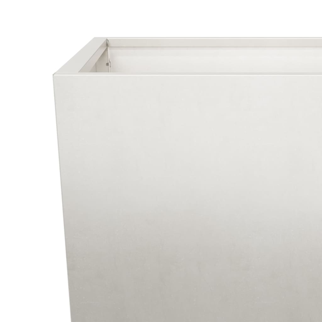 Fioriera da Giardino 35x35x75 cm in Acciaio Inox - homemem39
