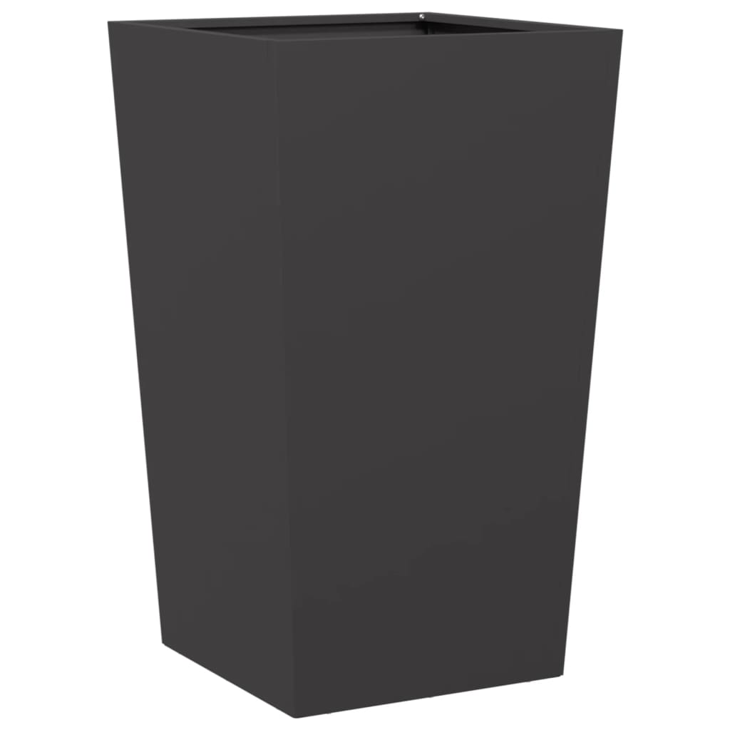 Fioriere da Giardino 2 pz Nere 45x45x75 cm in Acciaio