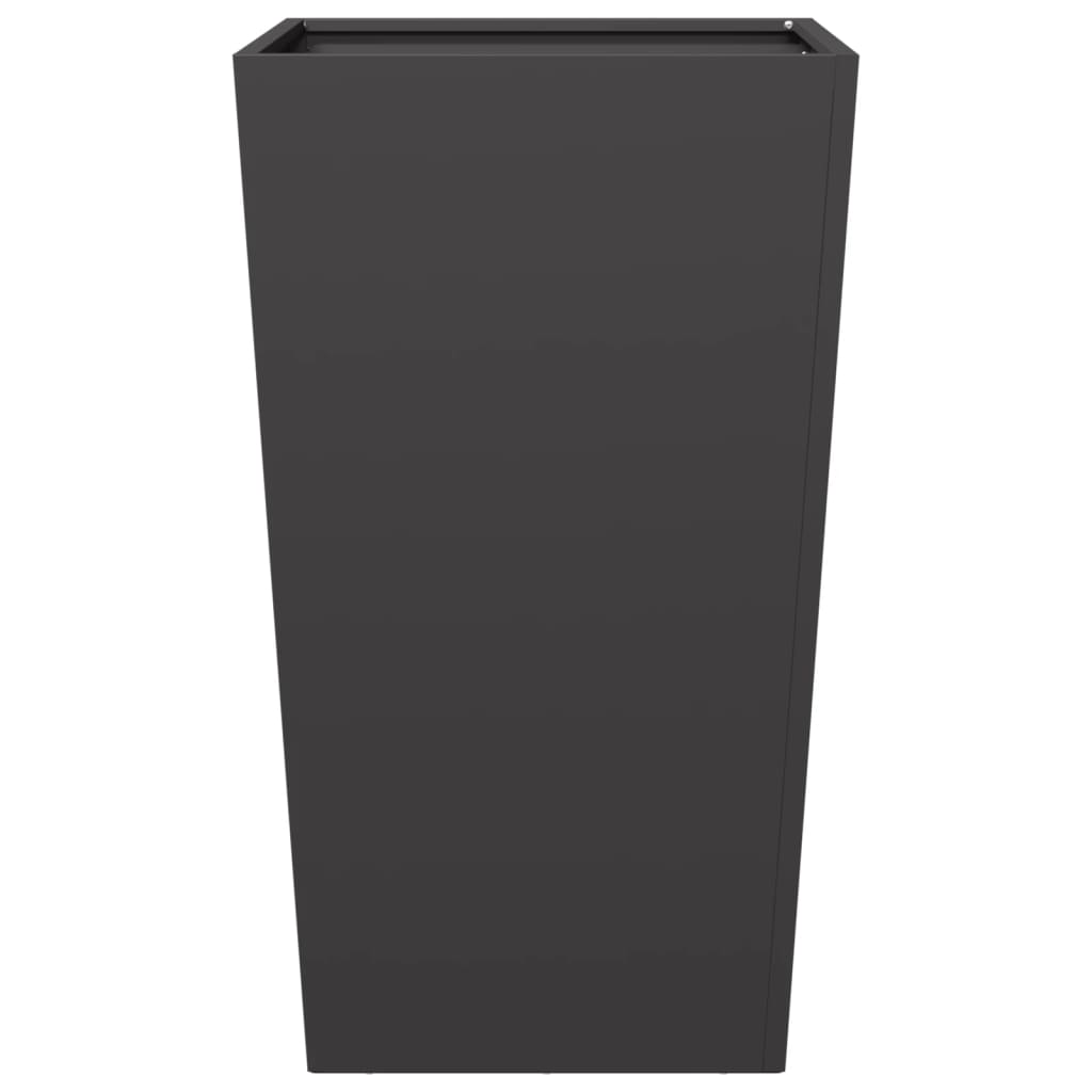 Fioriere da Giardino 2 pz Nere 45x45x75 cm in Acciaio