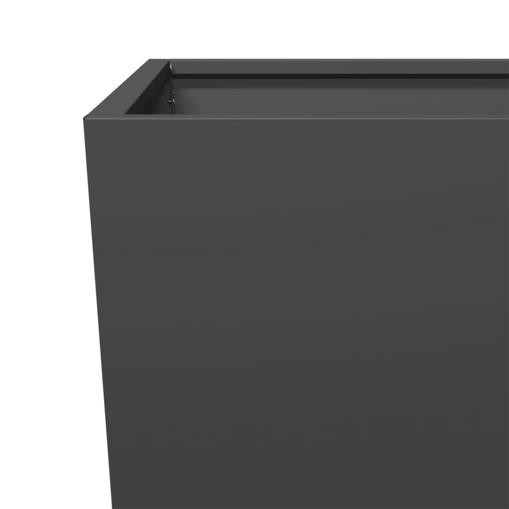 Fioriere da Giardino 2 pz Nere 45x45x75 cm in Acciaio