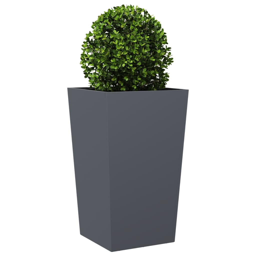 Fioriera da Giardino Antracite 45x45x75 cm in Acciaio - homemem39