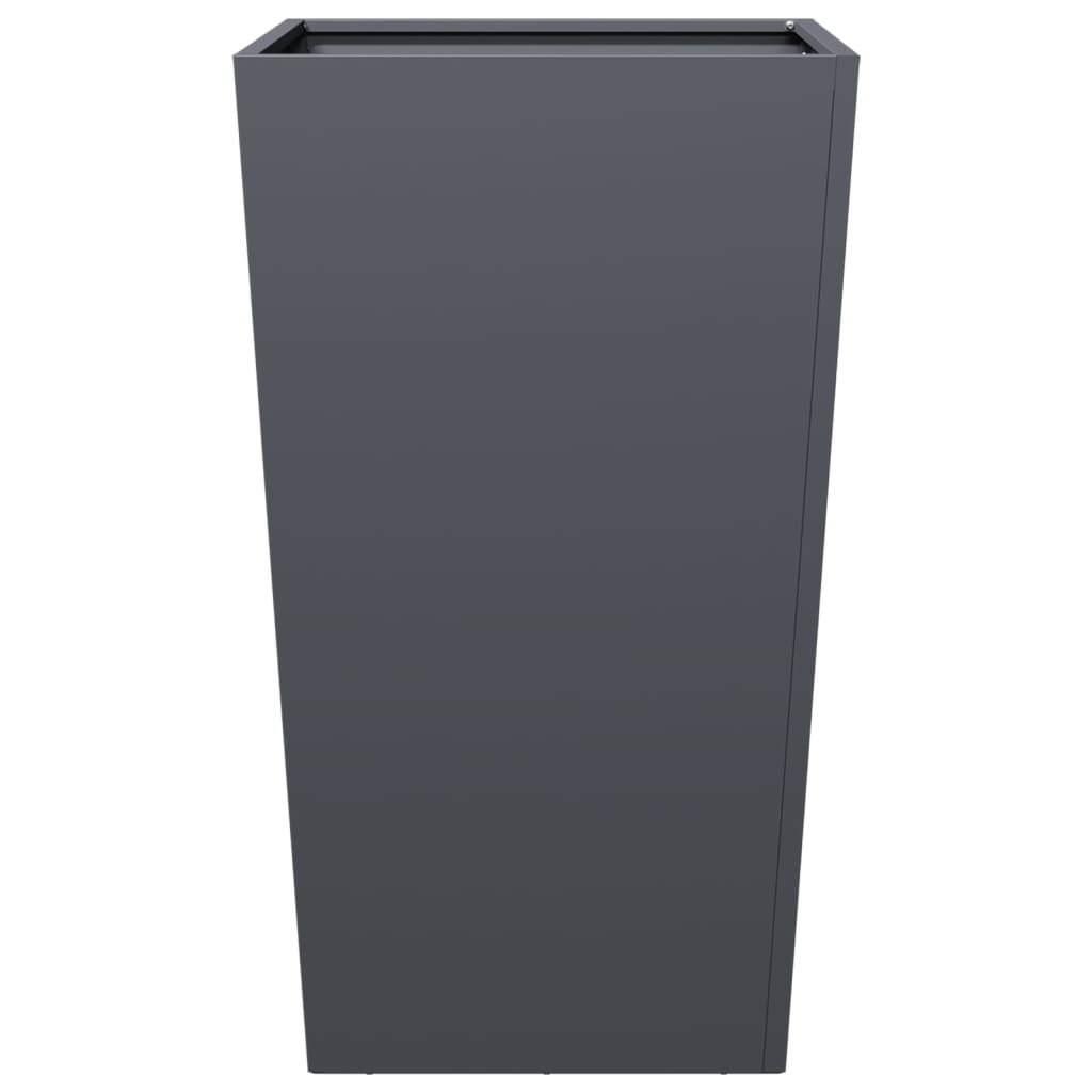 Fioriere da Giardino 2 pz Antracite 45x45x75 cm in Acciaio - homemem39