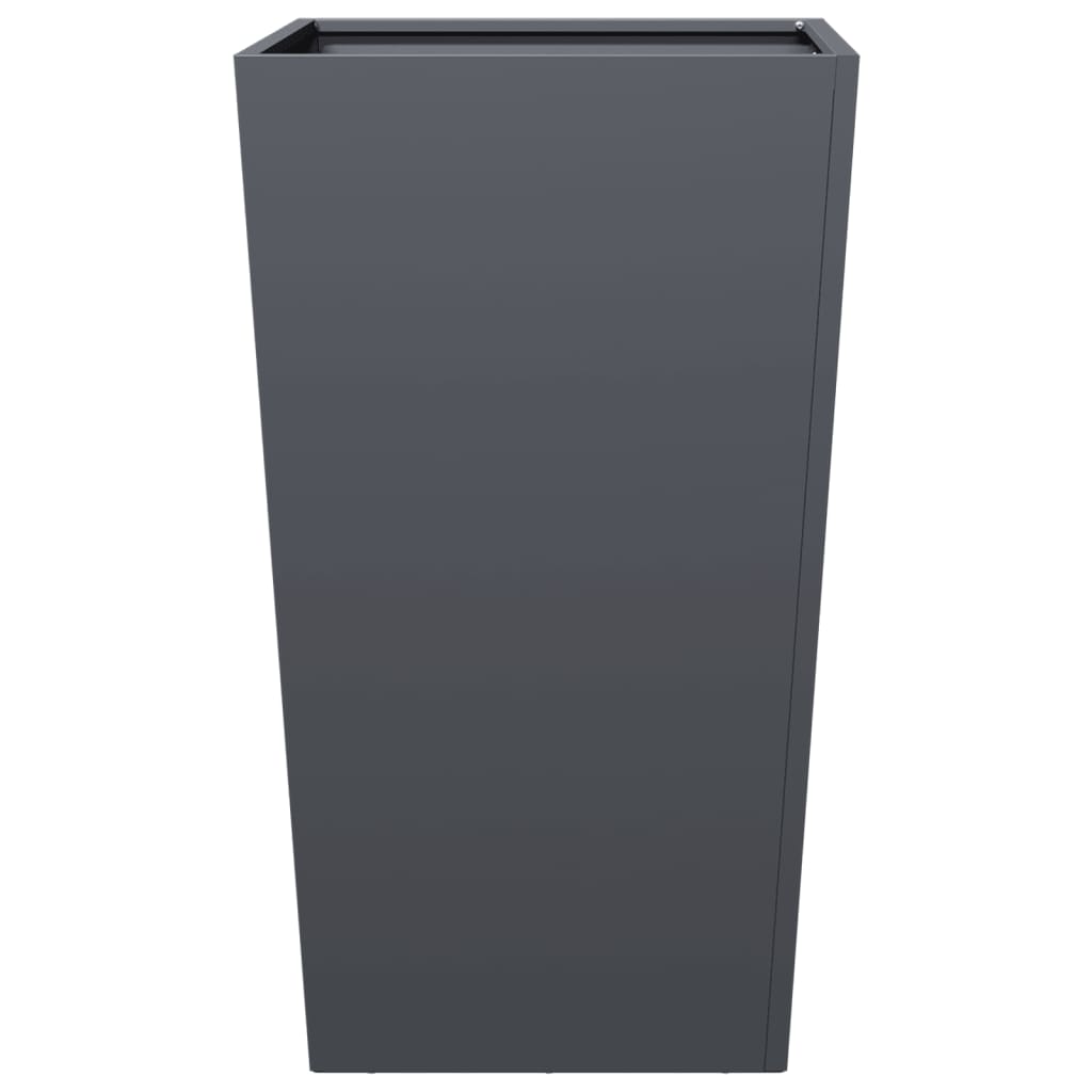Fioriere da Giardino 2 pz Antracite 45x45x75 cm in Acciaio - homemem39