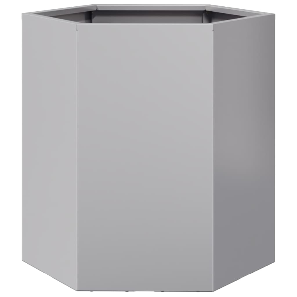 Fioriere da Giardino 2 pz Esagono 46x40x45cm Acciaio Zincato - homemem39
