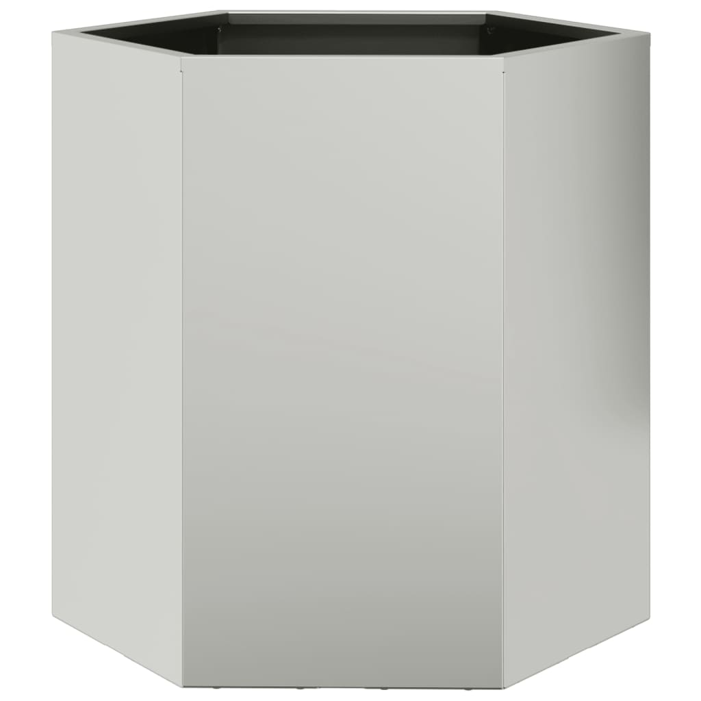 Fioriere da Giardino 2 pz Esagono 46x40x45 cm in acciaio corten