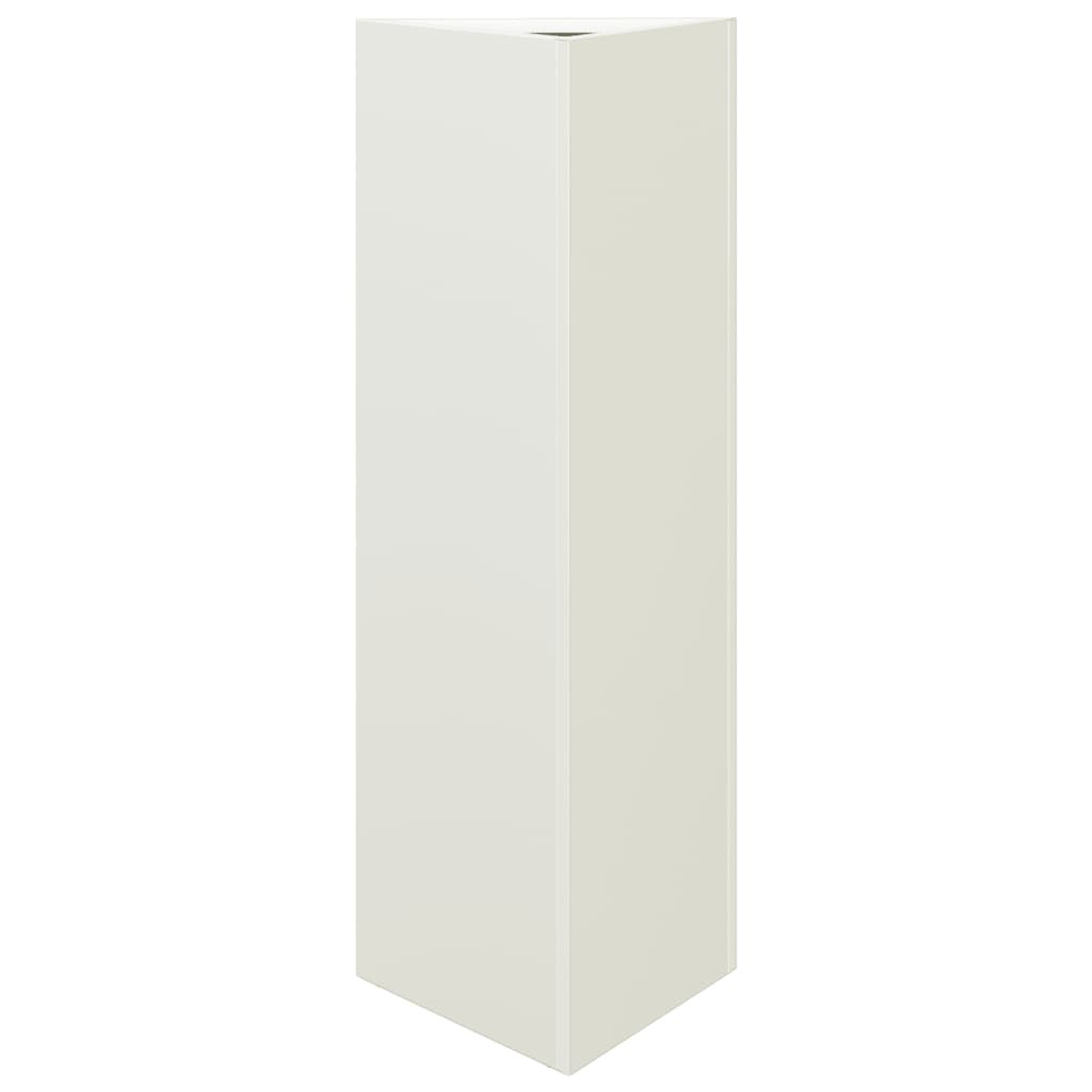 Fioriere 2 pz Bianche Triangolari 30x26x75 cm in Acciaio - homemem39