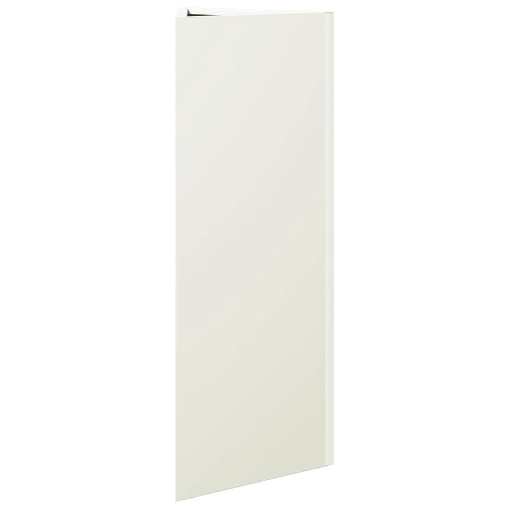 Fioriere 2 pz Bianche Triangolari 30x26x75 cm in Acciaio - homemem39
